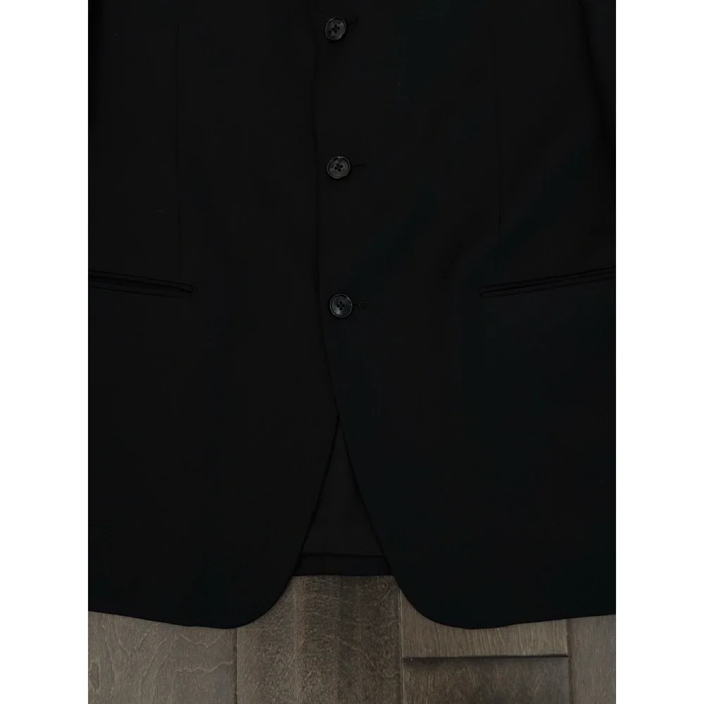 Jones New York‎ Sports Coat Suit Mens Size 41R Black 3 Button Wool Blend Blazer